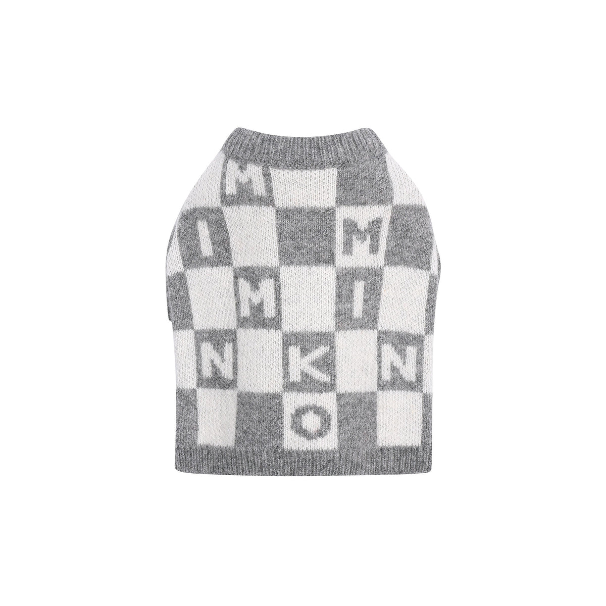 Miminko Checkered Sweater - Light Grey
