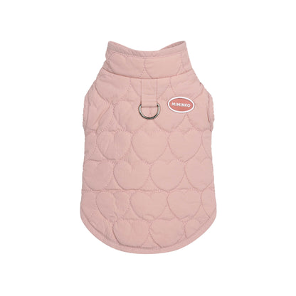 Hearts Racing Puffer Vest - Pink