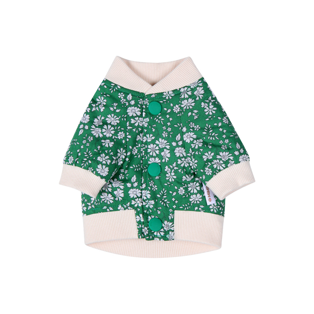 Flower Power Varsity Jacket- Green