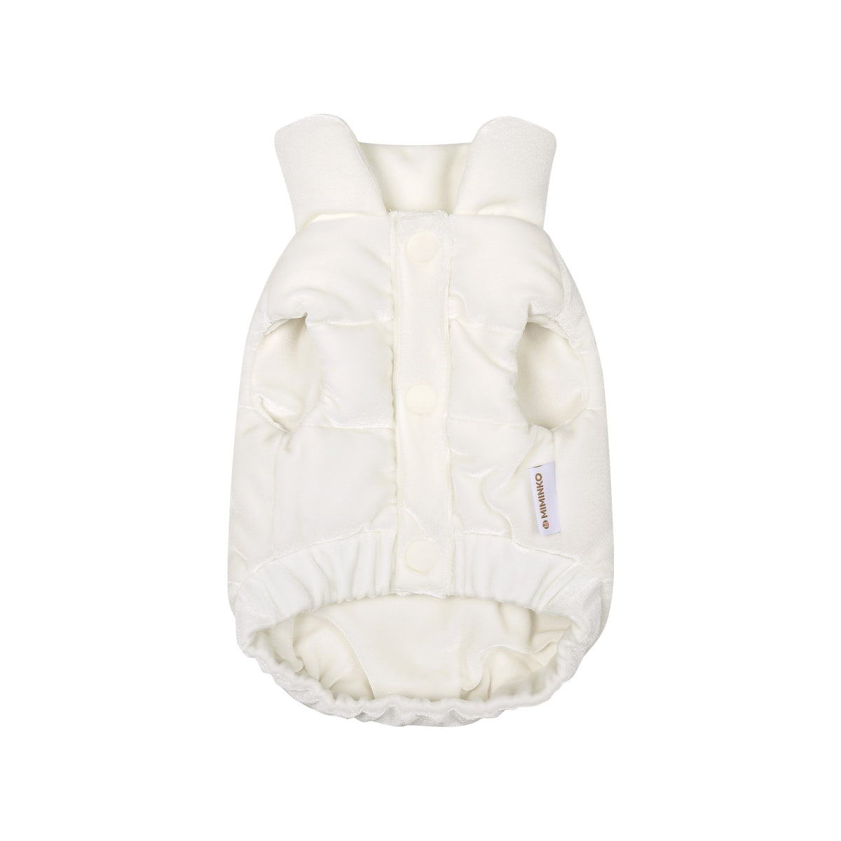 Snow White Quilted Puffer Vest - Ivory