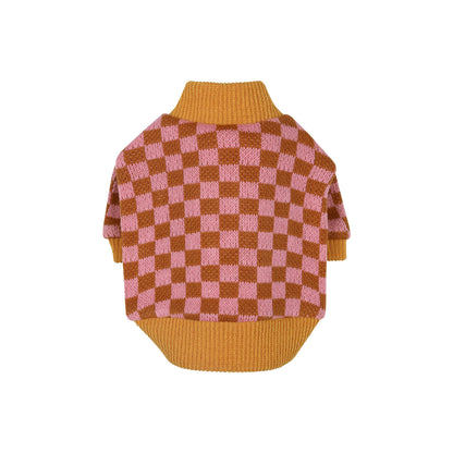 All Checkered Out Cardigan - Pink