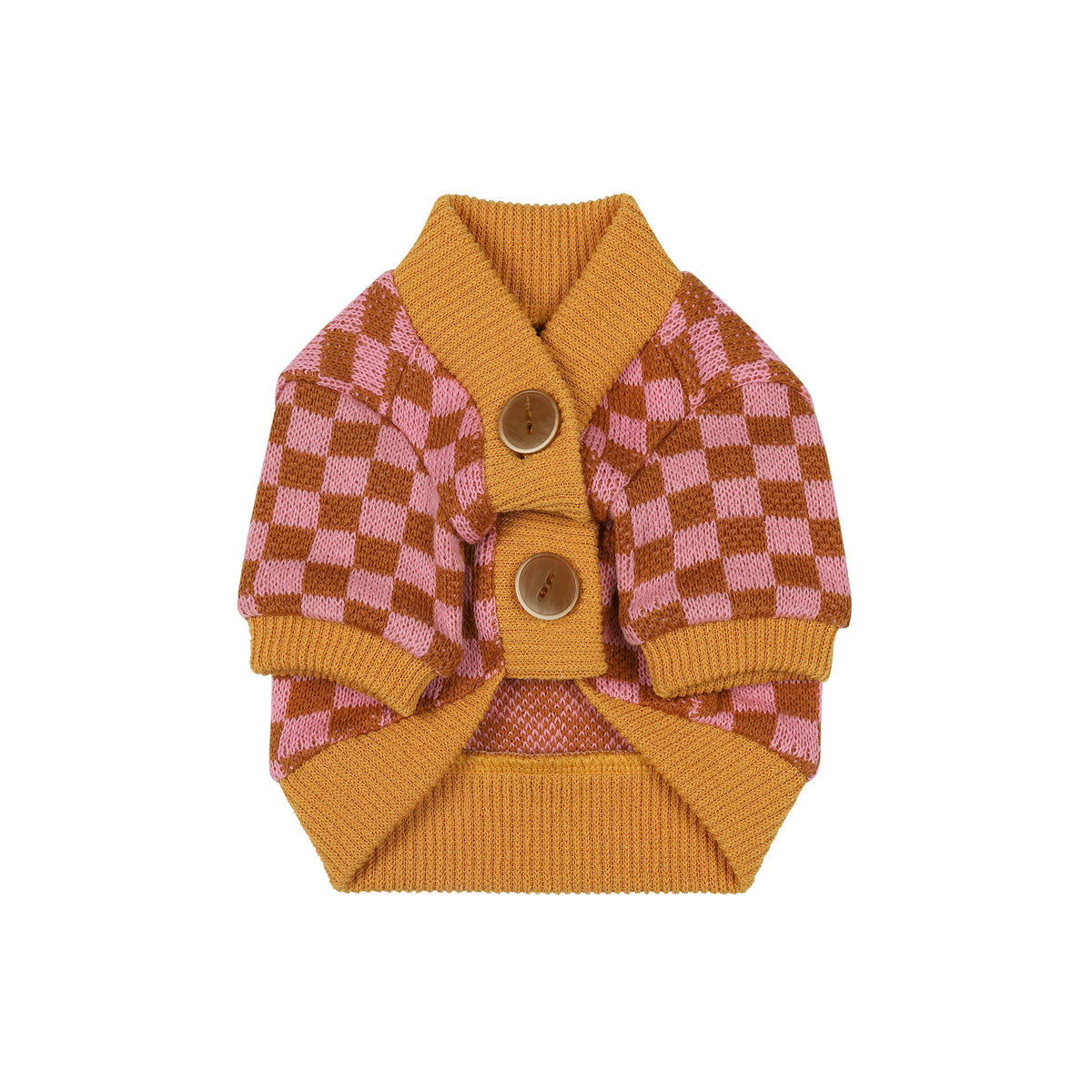 All Checkered Out Cardigan - Pink