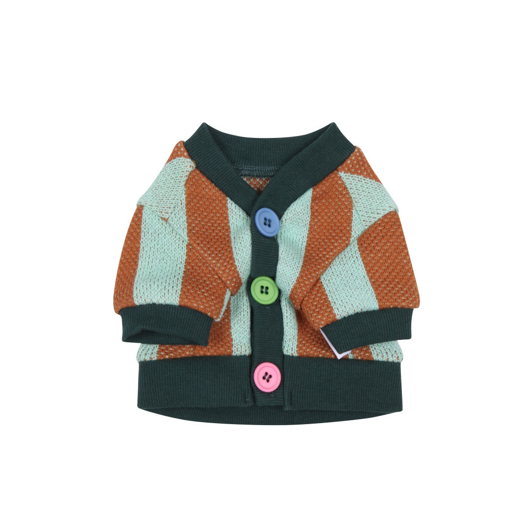 Striped Multi-Color Knit Cardigan -Mint