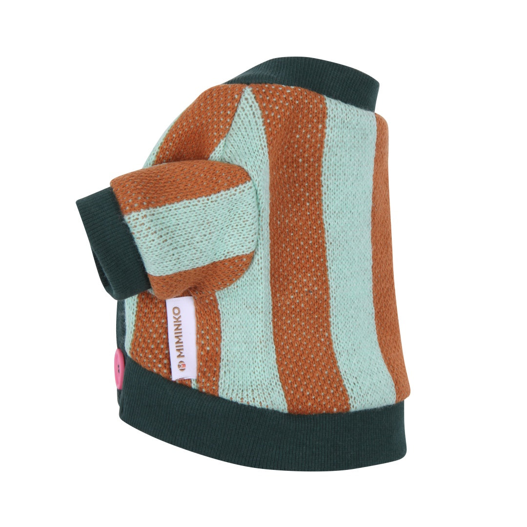 Striped Multi-Color Knit Cardigan -Mint