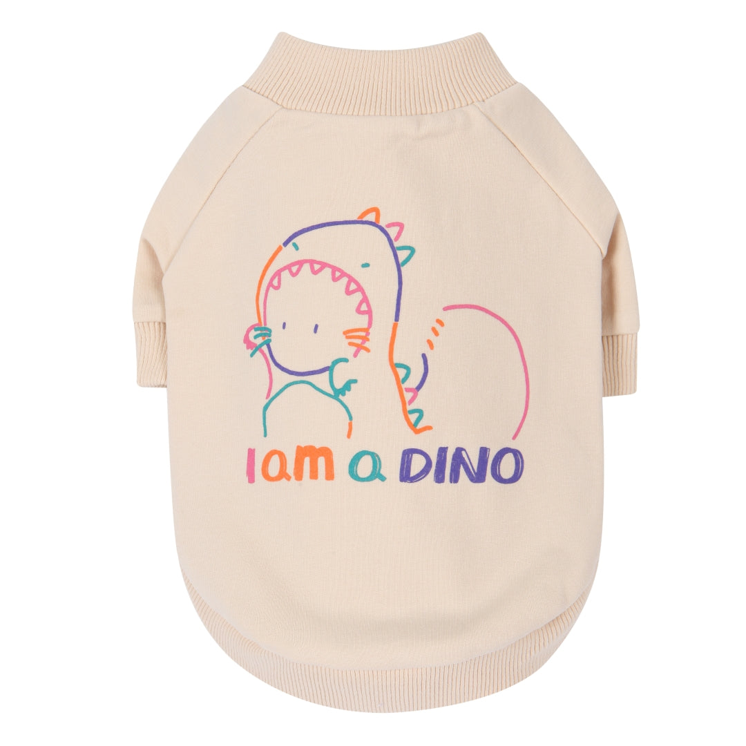 Dino Rainbow Sweatshirt - Beige