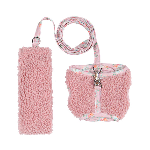 Fuzzy Wuzzy Harness + Leash - Pink