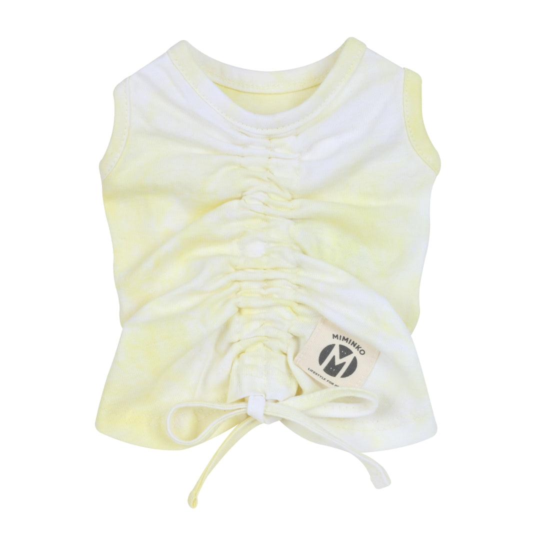 Tie dye Sleeveless Shirt - Yellow