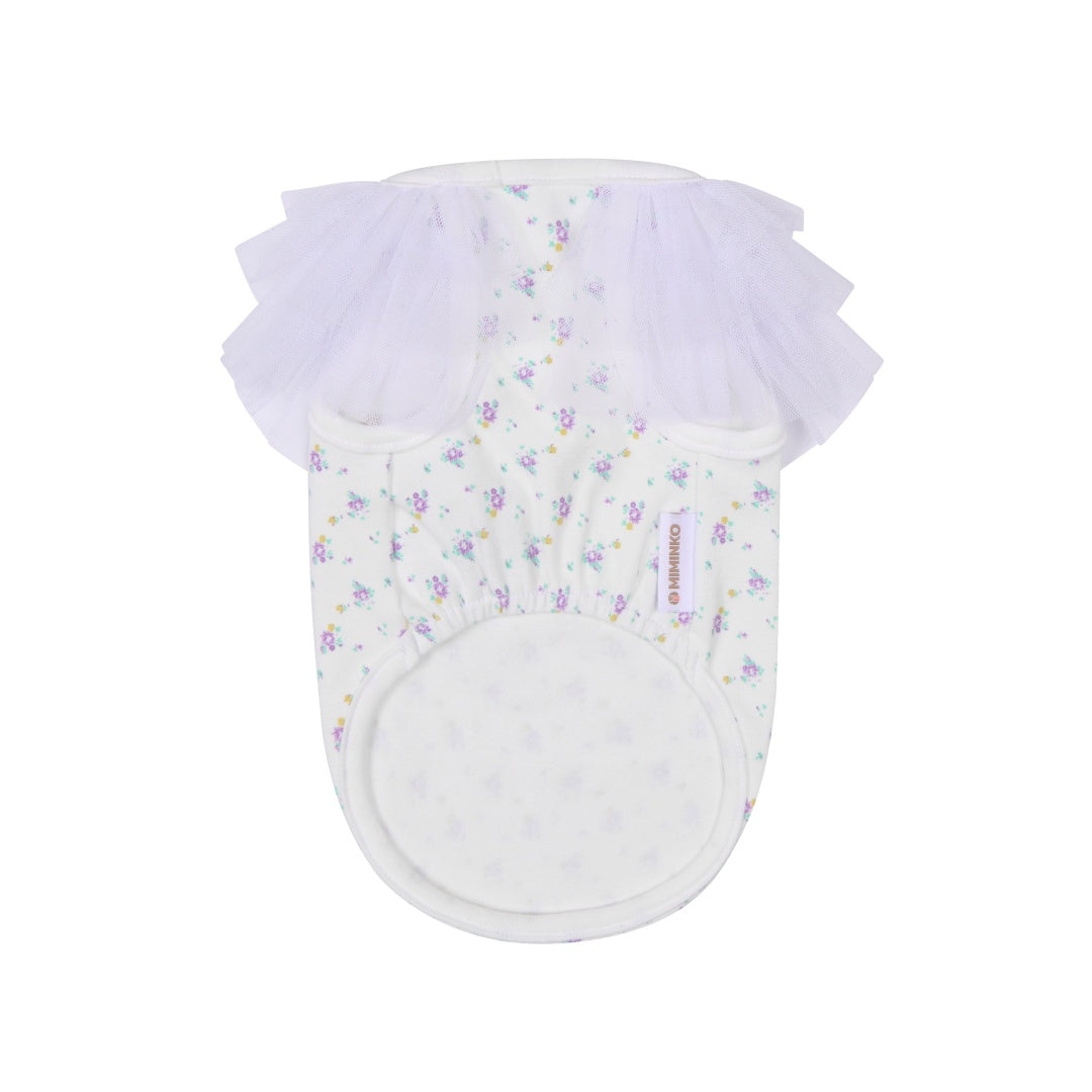 Tutu Princess Sleeve Top - White